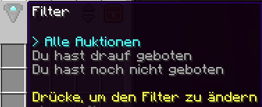 Filter-Option im Auktionshaus